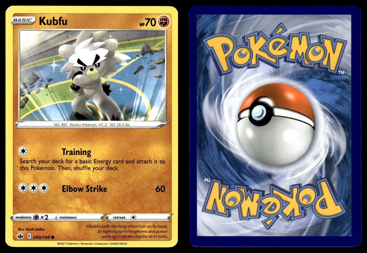 kubfu pokemon card 093/198 RH PokeChalet Pokmon Hit Points70 HP Form Kubfu (Pulsing Aura #97/234, 1-Diamond)
