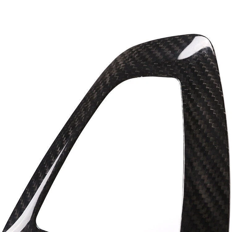 Cubierta de ajuste de perilla de cambio de marchas de fibra de carbono real apta para BMW 12-18 F30 328i 335i LHD Foto 4 de 4