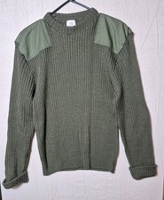 Vintage Wool Sweater USMC Military Army Marine Sz 44 DLA100-86-C-0573  Green