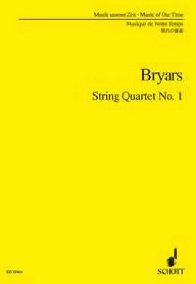 String Quartet No. 1 Gavin Bryars Studyscore String Quartet Schott Music London - Image 2 of 4