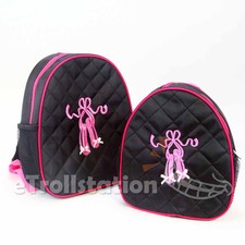 Lovely Girls Black Backpack Dance Bag Pink Ballet ShoesTap Quilted Dress Large
