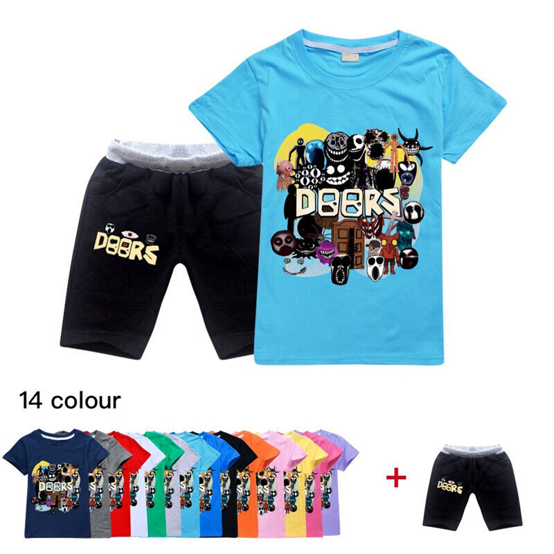 7-14 Years Kids Boys Girls Roblox Printed Short Sleeve Crew Neck Summer T-shirts  Tee Tops