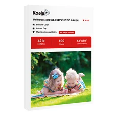 Koala Double Sided inkjet Photo Paper 13x19 Glossy 100 Sheets 42lb for Epson HP