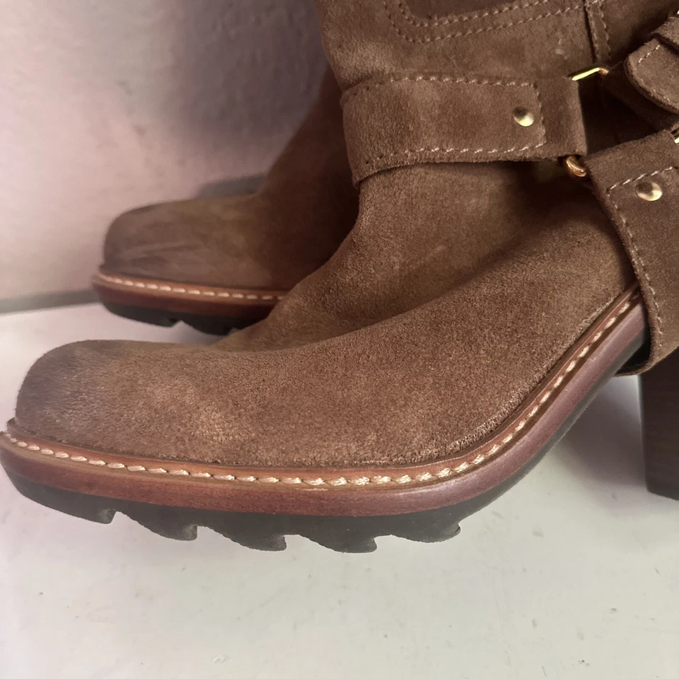 Talbots Sallie 2 Boots Women's Sepia Brown Leather Equestrian Buckle 10.5 B (M) - Image 4 of 4