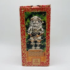 Vtg Foleys Home For The Holidays Silver Tone Musical Santa Claus Coming To Town
