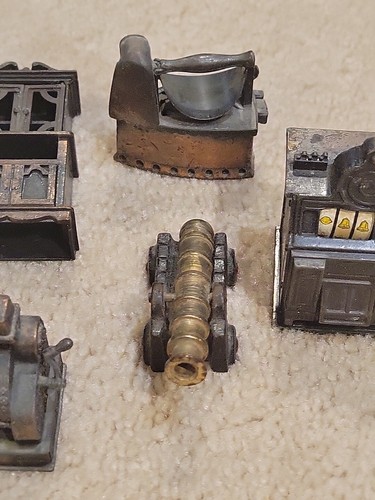 Vintage 1970's Durham Industries Metal Miniatures Lot Of 7 Die Cast Doll House - Picture 4 of 10