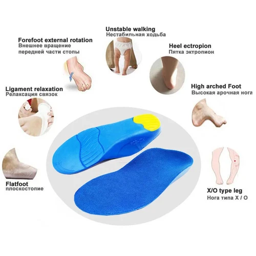 Kids Children Orthopedic Insoles Shoes Flat Feet Arch Support Anti-Slip Sport - Picture 10 of 12