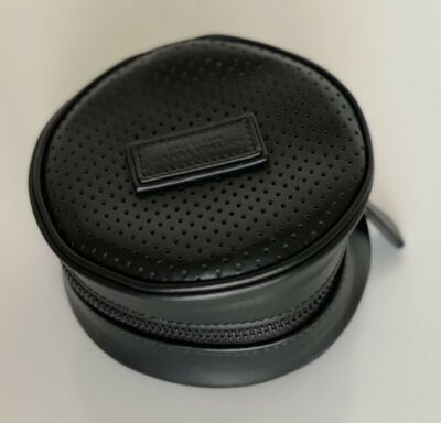 Bottega Veneta Black Perforated Round Compact Pouch 572037 Italy
