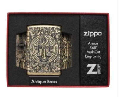 Zippo Constantine Windproof Armor St. Benedict Design Lighter