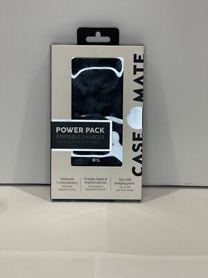 Case-Mate Power Pack Portable Charger, 5000mAh Li-Poly Battery,  Black