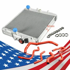 Fit For 92-00 HONDA EG EK CIVIC/DEL B16/18 Aluminum Radiator + Silicone Hose Red