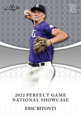 Eric Bitonti 2022 10 ct lot Leaf Perfect Game Nike AA Classic Aflac All Star Gam