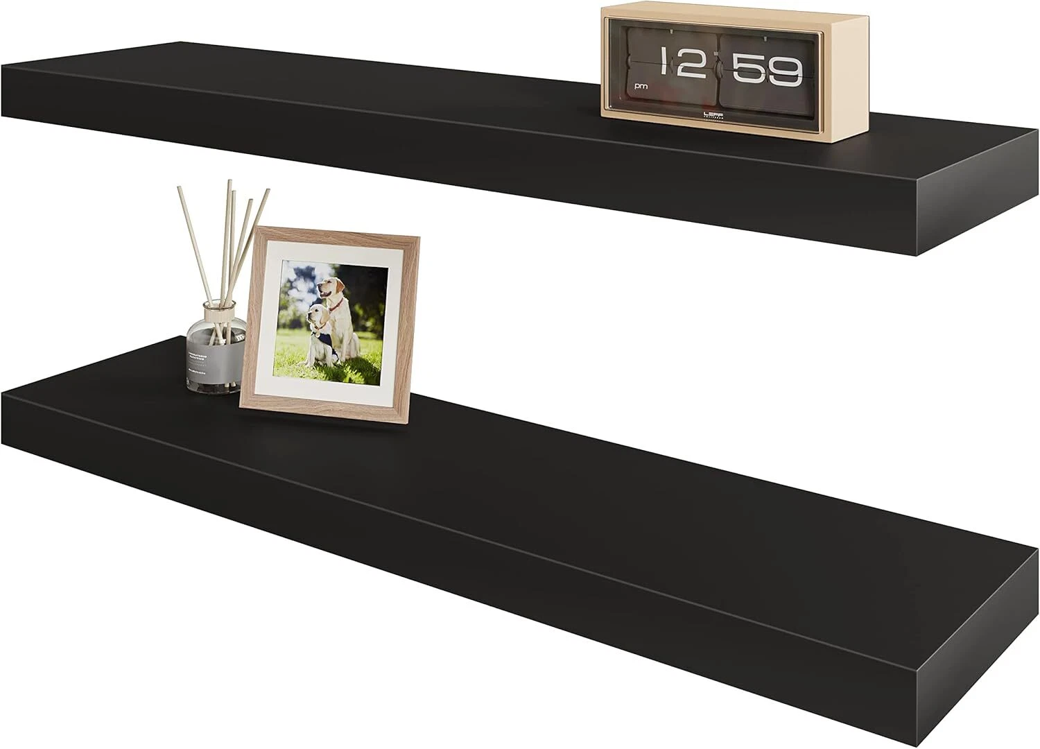 Floating Shelf,Wall Shelf,Decor Wall Mounted Shelves,Hanging Shelf 24x6 Black