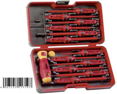 Felo, E-smart VDE, Wechselklingensatz in XL-Strongbox, 14-tlg. SL/PH/PZ/TORX 