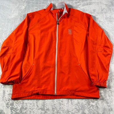 Cutter Buck Jacket Men Large Red Weather Tec Breathable Water Wind Resistant