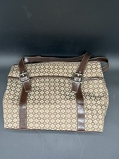 Brown Jacquard Pattern Handbag Purse With Double Shoulder Handles NWOT Nine West