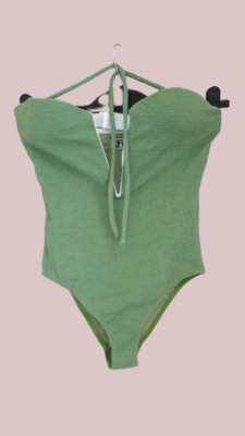 Beach Riot & Stone Cold Fox The Coqui olive Textur Badeanzug Größe XS LN006 FF 18