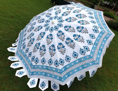 blue patterned patio umbrella Safavieh Athens Inside Out Striped 9Ft Crank Outdoor Auto Tilt Not IncludedMade from polyester. Blue Floral Garden Parasol |