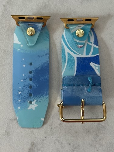 Spark*l Bands Upcycled Lilly Pulitzer Blue Waterproof Band Size 1, Apple 38-41mm - 第 5/5 張圖片