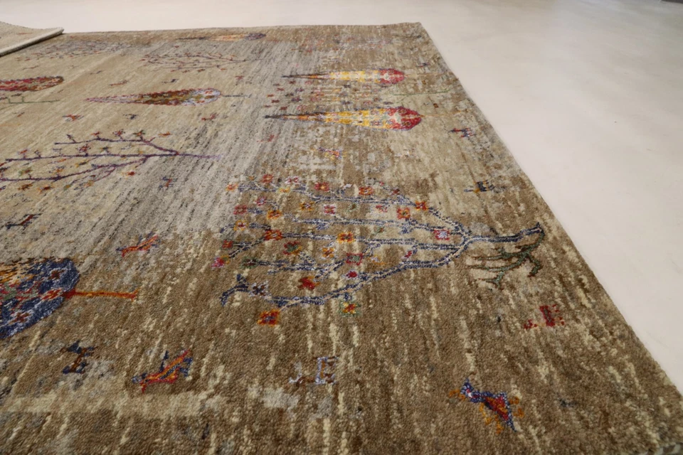 Gabbeh Loribaft Tapis Main Fait 243 x 179 Multicolore Rectangle - Photo 4/4