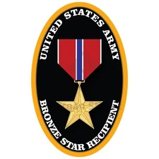 US Army Bronze Star Recipient Decal Sticker Veteran