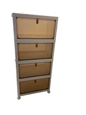 Stackable Storage Bins with Lids and Wheels - 4-layered 