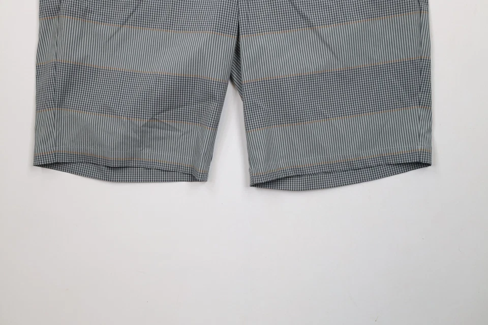 Puma Golf Cell Mens Size 38 Striped Plaid Flat Front Tech Golf Chino Shorts - Image 4 of 4