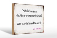 Holzschild Spruch 30X20 Cm MäNner So Nehmen Wie Sie Sind Deko Schild Wooden Sign
