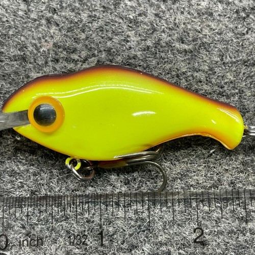 Wordens Hawg Boss Super Toad II Vintage Crankbait Lure - Chartreuse Brown - Picture 4 of 7