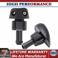 2Pc Adjustable Dual Hole Windshield Washer Nozzle Wiper Water Spray Jet For Audi
