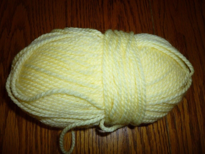 One Skein of Yarn (No Label) - Bright Lemon Yellow - 3 Oz. - Nice Yarn!