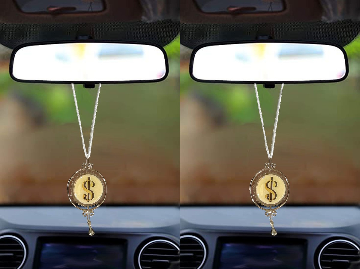 AUTOWICK Car Auto Rear View Mirror Hanging Ornaments- GOLDEN