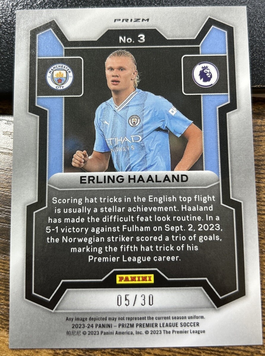 Erling Haaland 2023-24 Panini Prizm Premier League Red
