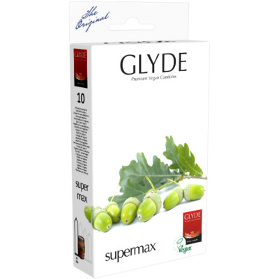 GLYDE Supermax XXL Kingsize Kondome 60 mm | Vegan, extra groß, 10/100 & 10x10er