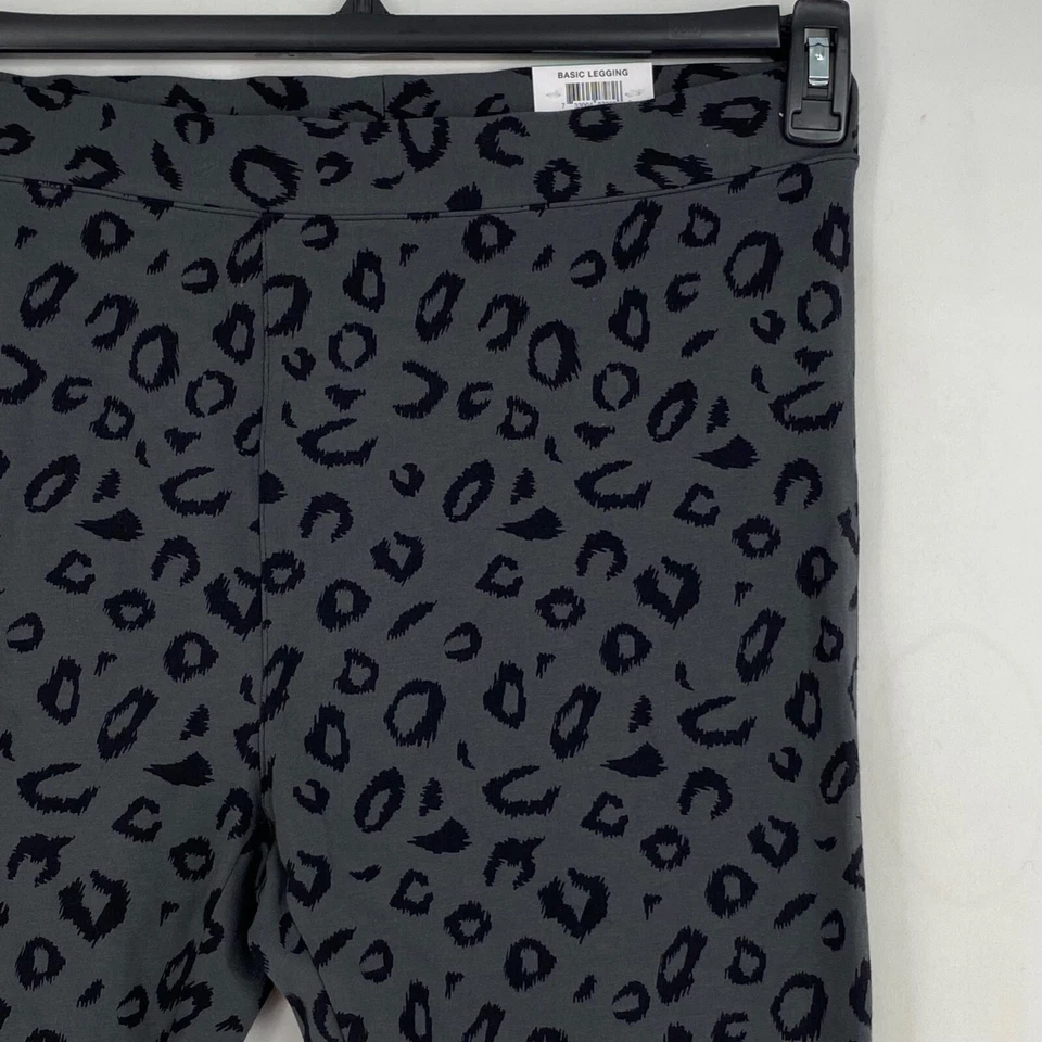 Leggings Style & Co feminina tamanho 0X estampada preta cinza chita comprimento no tornozelo - Imagem 3 de 4