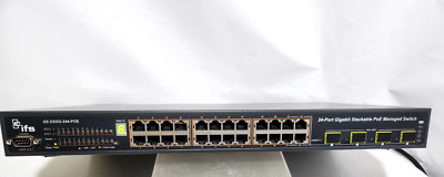IFS Interlogix GE-DSSG-244-POE 24 Port Gigabit Stackable PoE Managed Switch #1