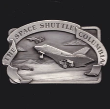 1982 Bergamot The Space Shuttle Challenger NASA Belt Buckle USA T-4L Pre-owned