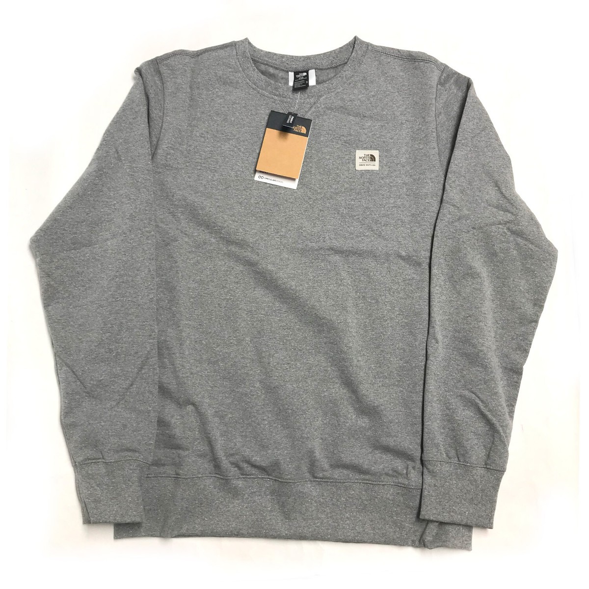 The North Face Mens - Heritage Patch Crew Sweatshirt - Medium Grey 