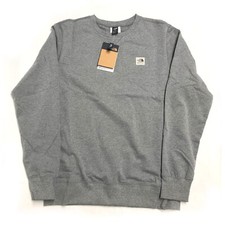 The North Face Mens - Heritage Patch Crew Sweatshirt - Medium Grey Heather/White