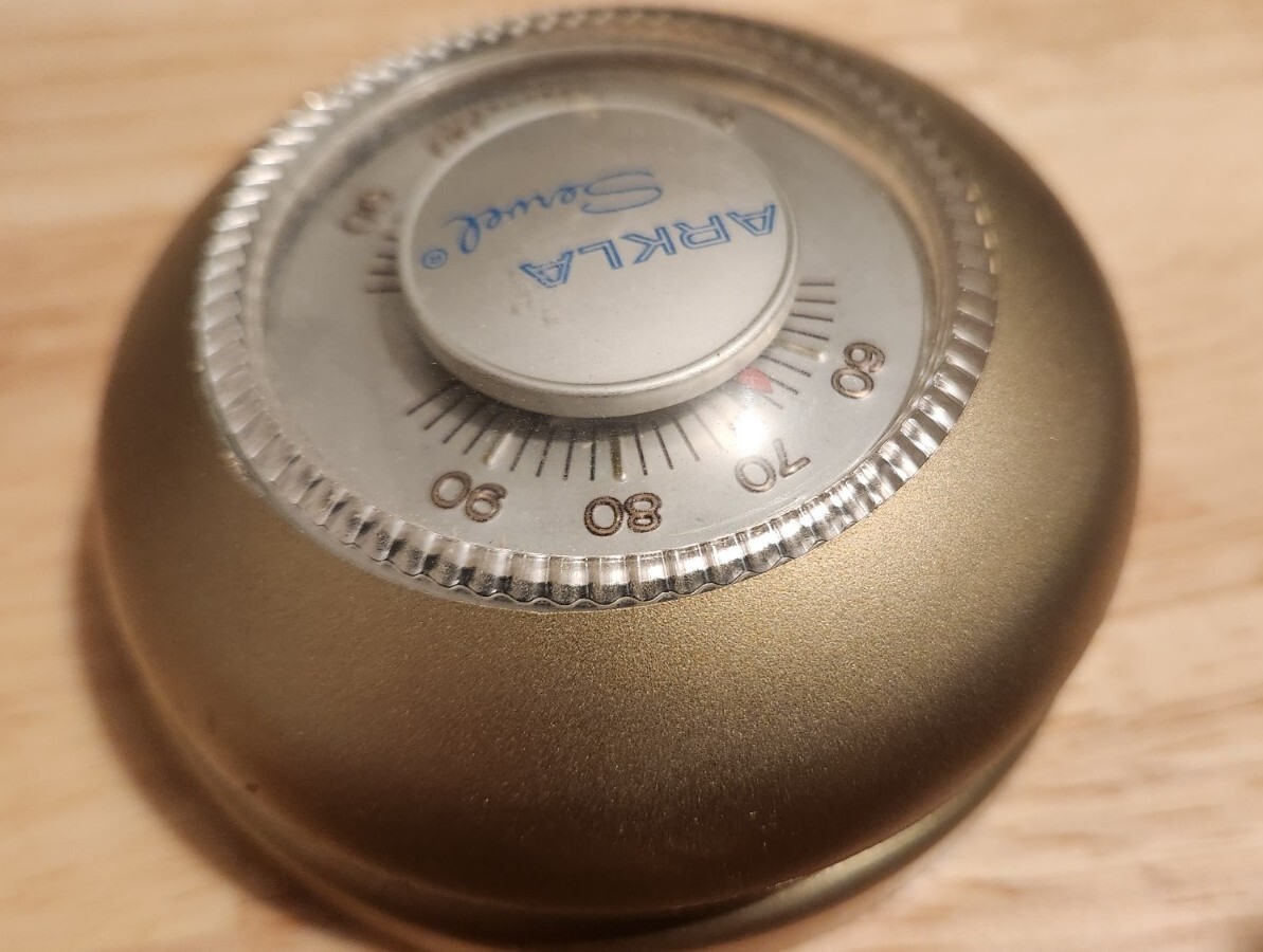 Honeywell Tradeline T87F 2873 Round GOLD HeatCool Thermostat w/Box