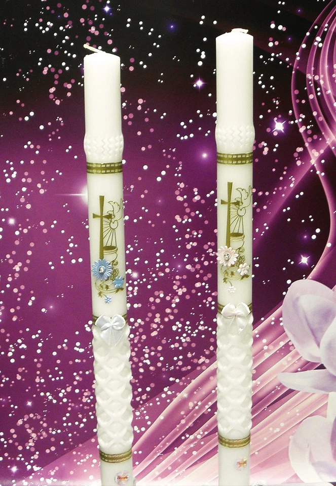 PROMEX Kommunion Taufe Kommunionkerze Taufkerze Beschriftung Tropfschutz KW-PRO-T003G