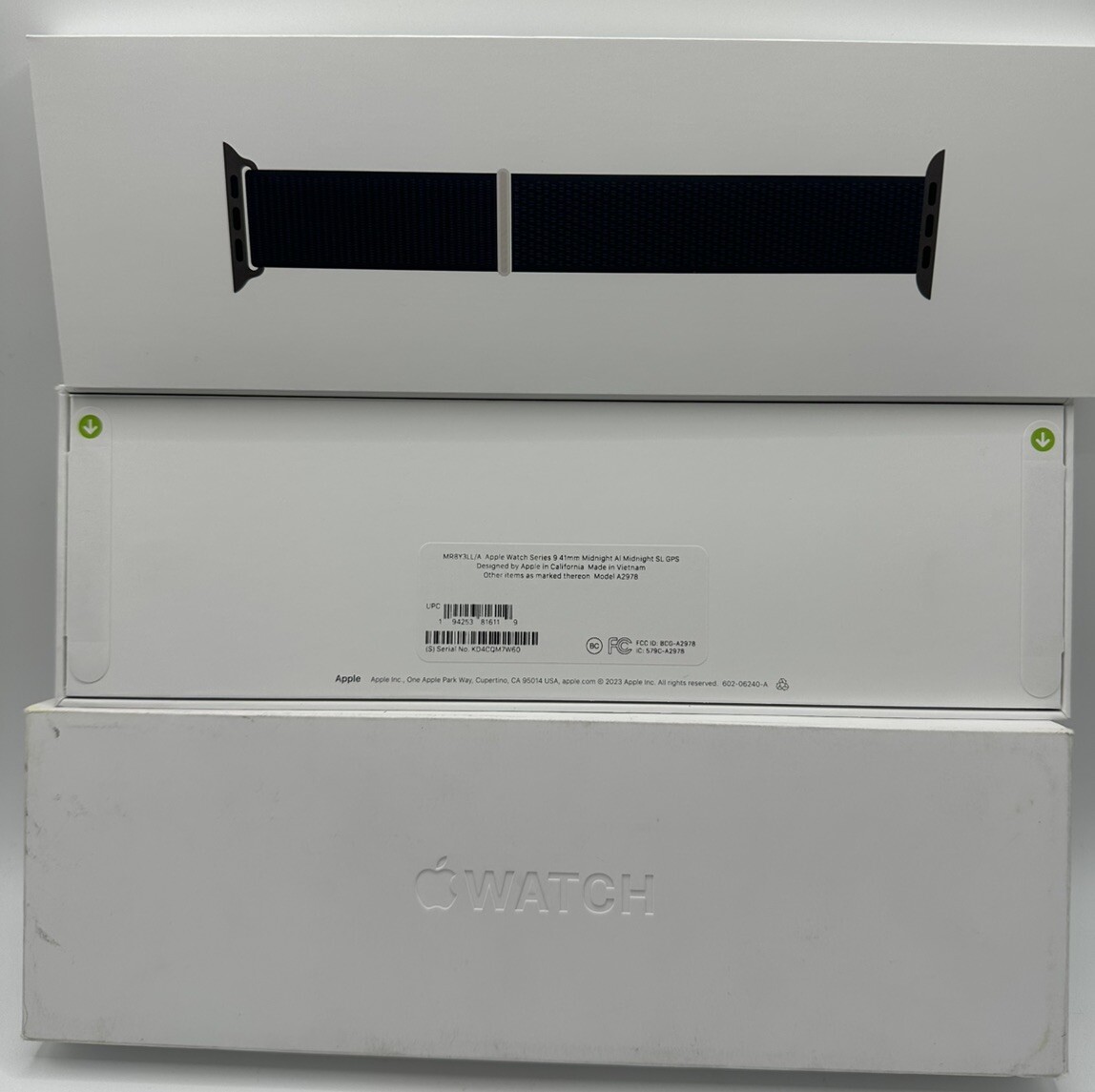 Apple Watch Series 9 41mm Midnight Case w/ Midnight Sport Loop MR8Y3LL/A 2023