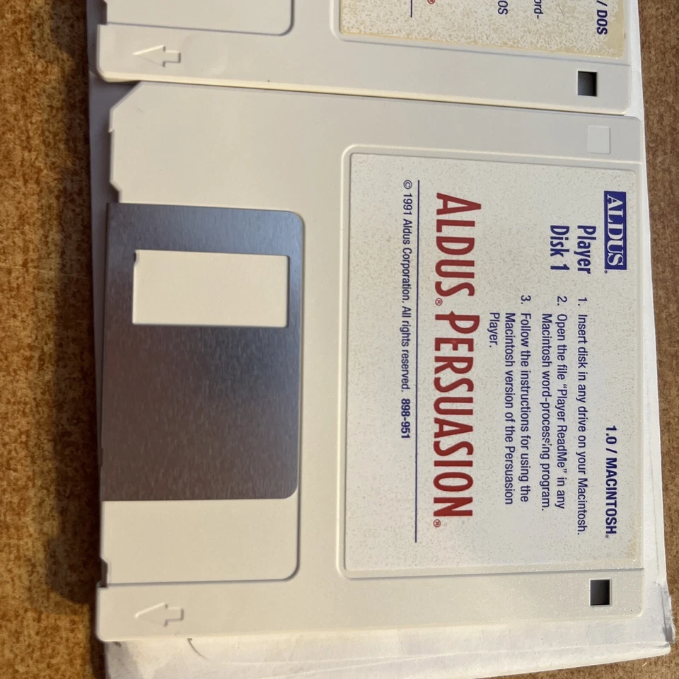 Aldus Persuasion 1.0 for Apple Mac 1991, 2 Floppy Disc 3.5 - Image 3 of 4