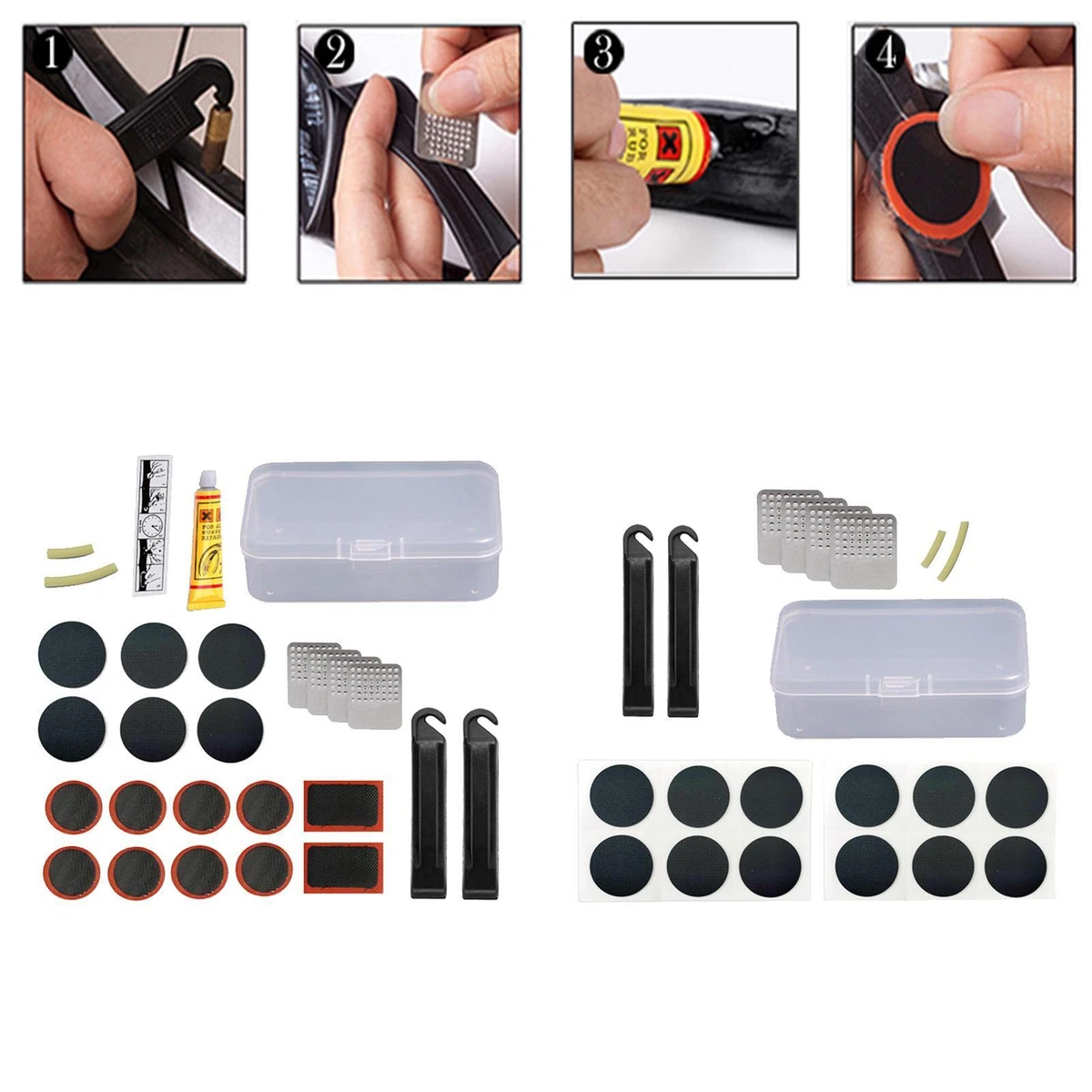 Bicycle flat shop tire repair kit