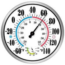 12" Outdoor Thermometer Large Numbers - Decorative Outdoor Thermometers for P...