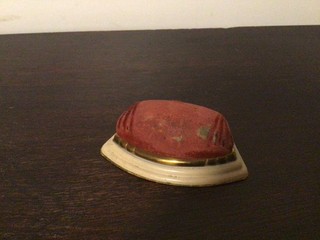 1940’s Antique Jewelry Ring Box Burgandy Velvet. Art Deco