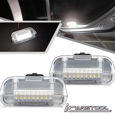 2x White Error Free 18-SMD LED Side Door Lights For VW Golf GTi EOS Jetta Passat