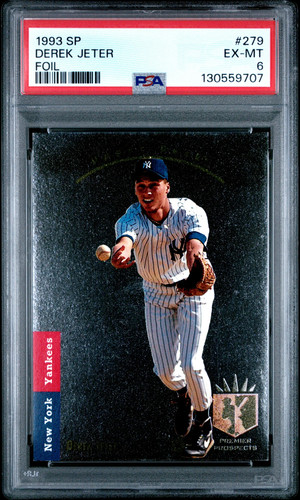 1993 SP #279 Derek Jeter RC Rookie Foil PSA 6 EX-MT New Label