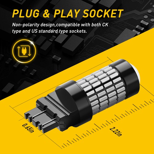AUXITO 3157 LED Rojo Parada de Freno Luz Trasera Bombillas de Estacionamiento 3057 Par Super Brillante - Imagen 6 de 12