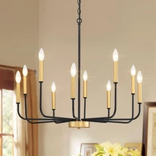 VUAA 10 Light Farmhouse Chandelier for Dining Room Lighting Fixtures Hanging,...